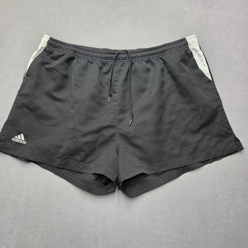 Adidas Womens Black White Athletic Running Shorts 2XL 456244 AUZ001